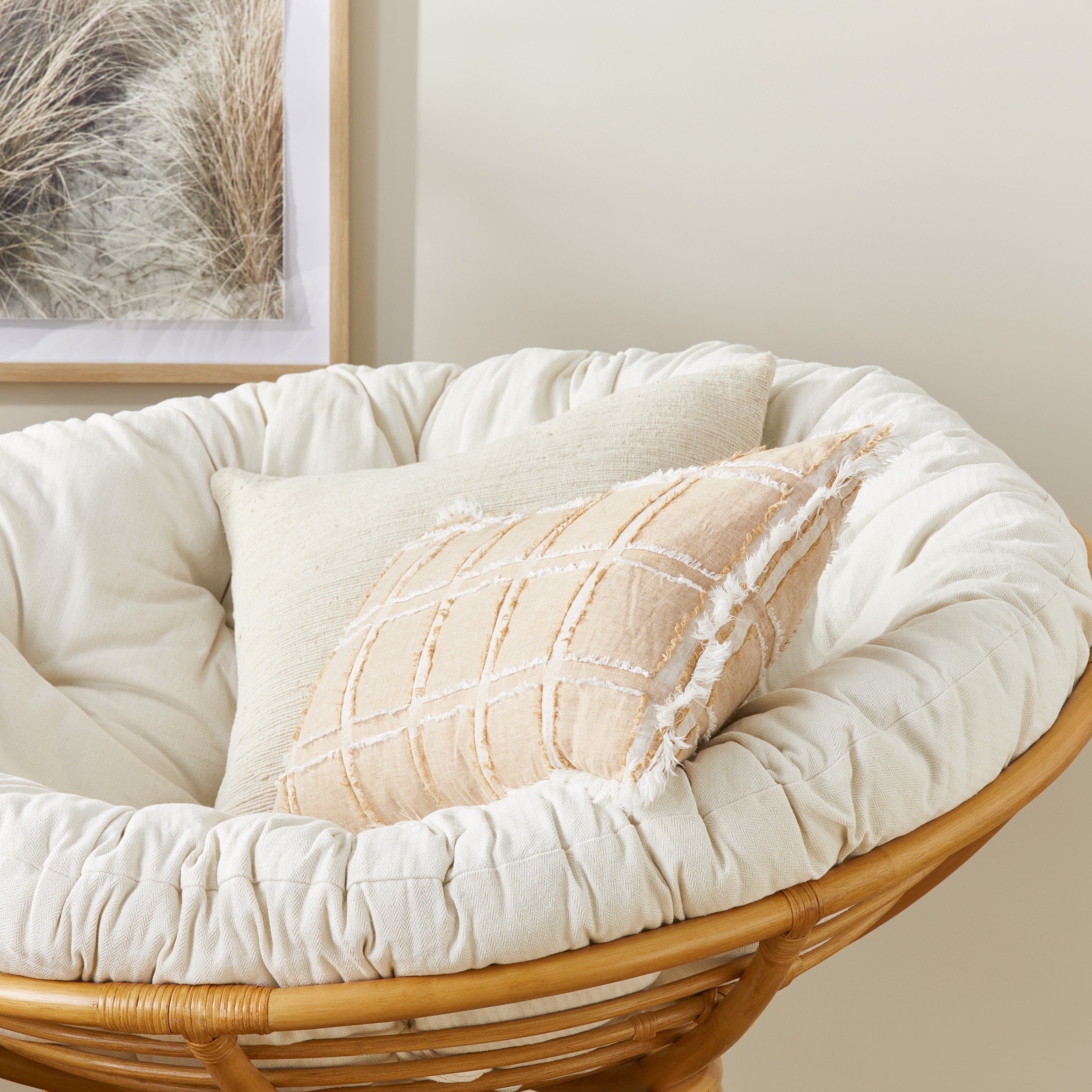 Tan discount papasan cushion