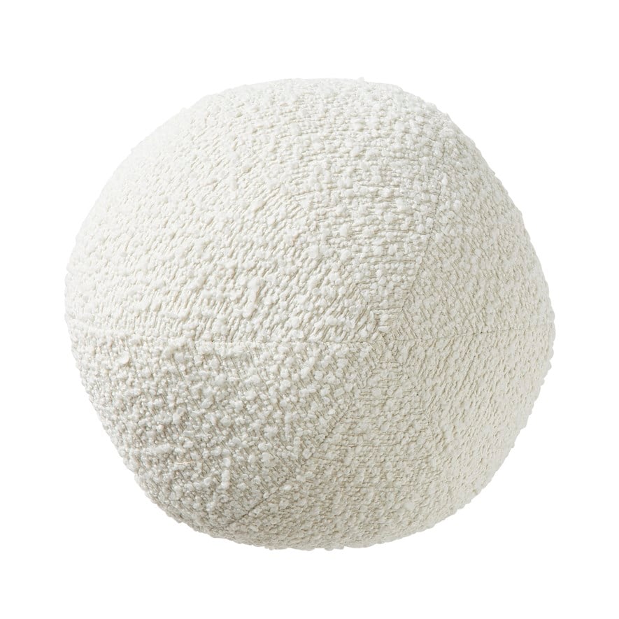 Round sales white cushion