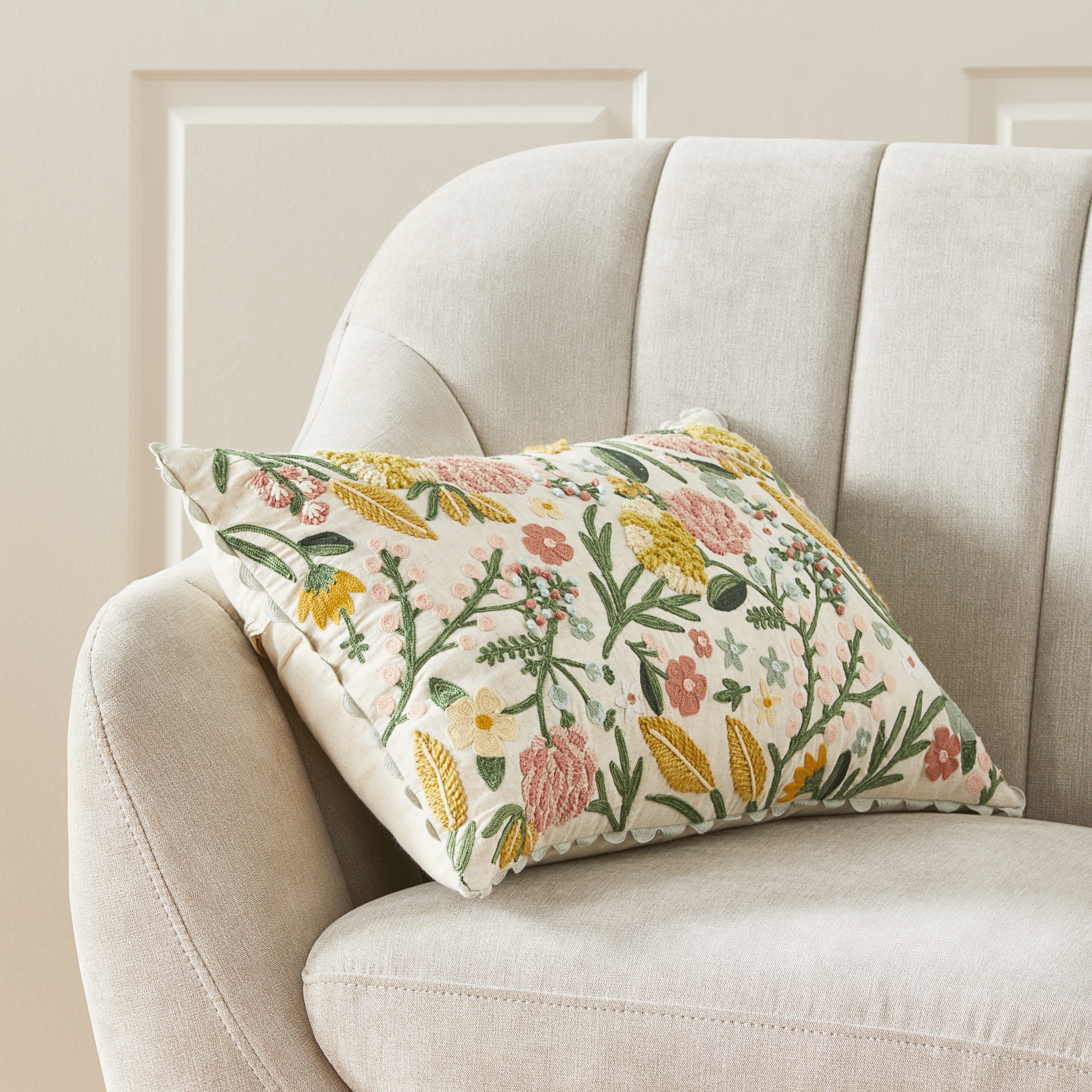 Ashi Floral Green Cushion Homewares Adairs