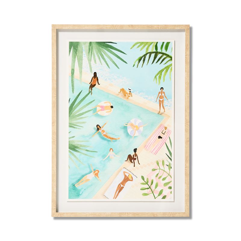 Summer Living Pool Framed Wall Art | Adairs