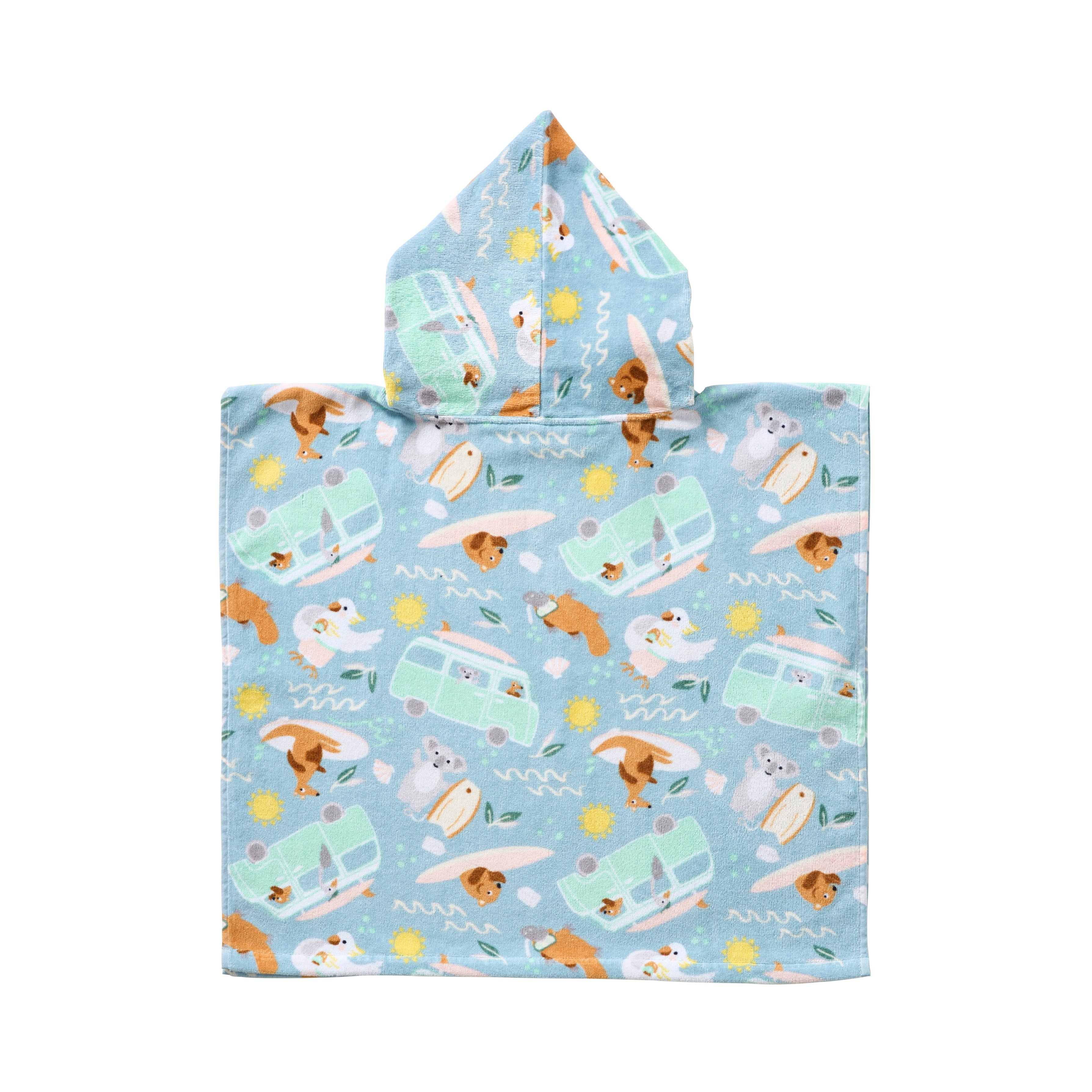 Adairs Kids Aussie Summer Kids Hooded Towel Kids Bathroom Adairs