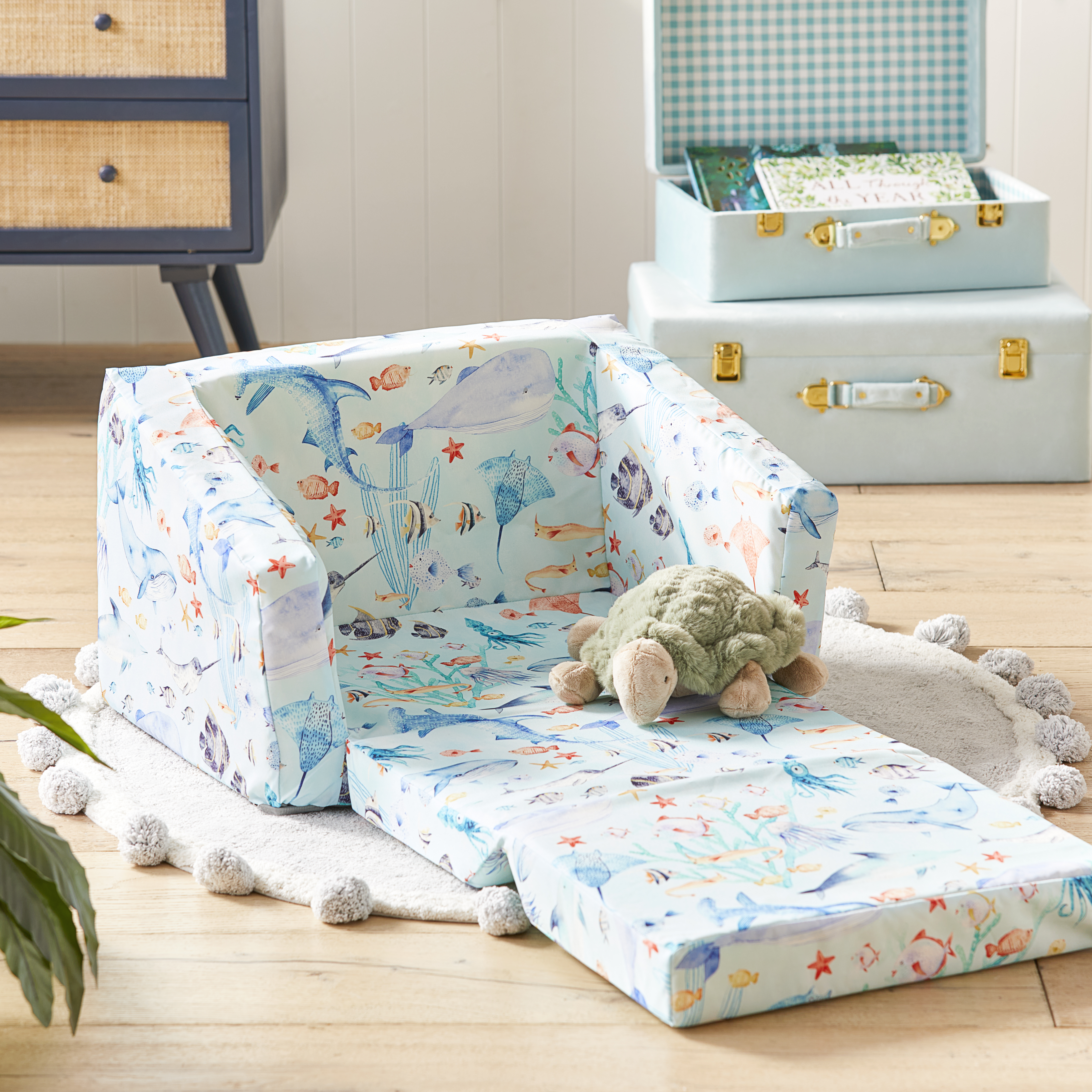 Adairs Kids Summer Surf Flip Out Sofa Furniture Adairs