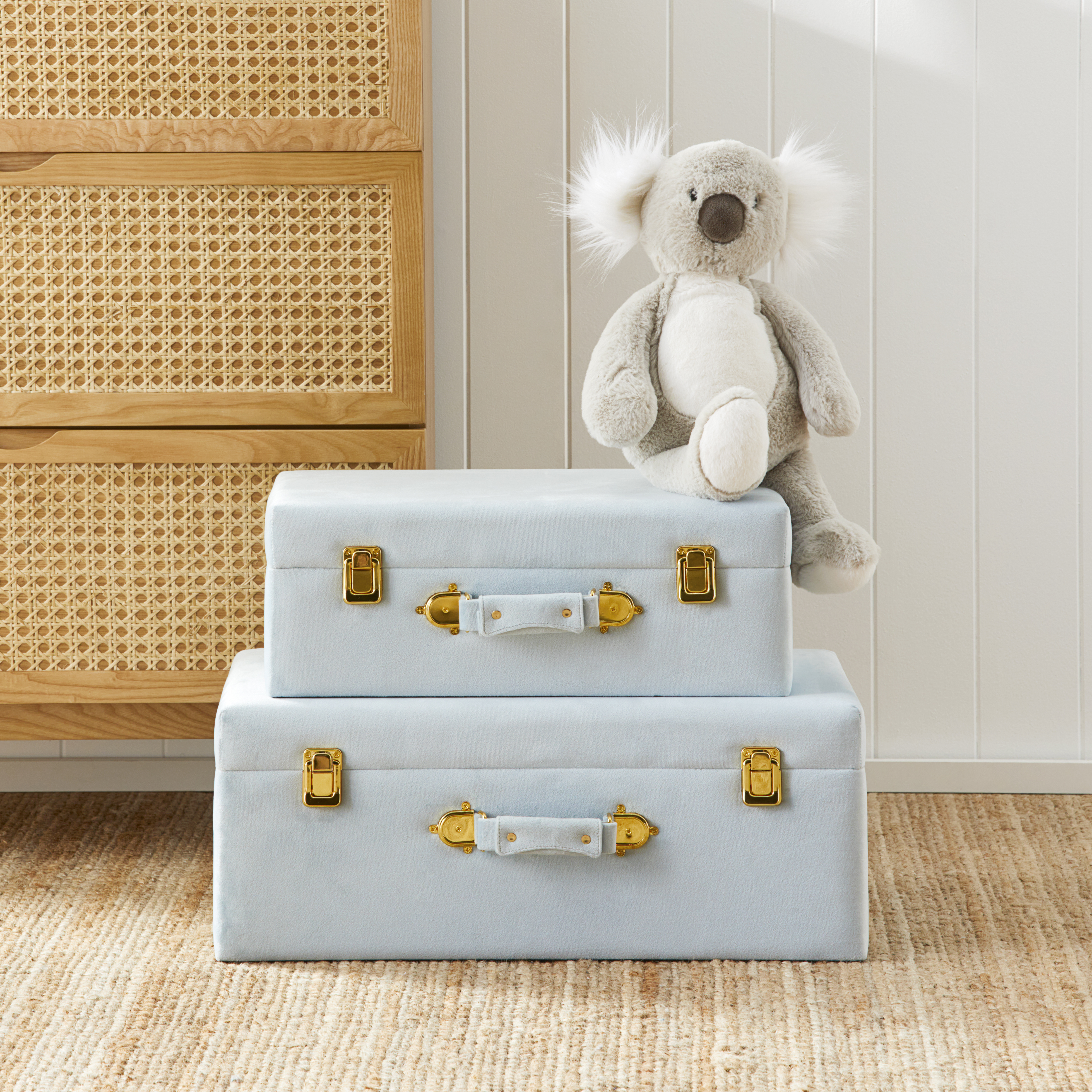 Adairs Kids - Keepsake Light Blue Suitcase Set of 2 | Home u0026 Gifts | Adairs