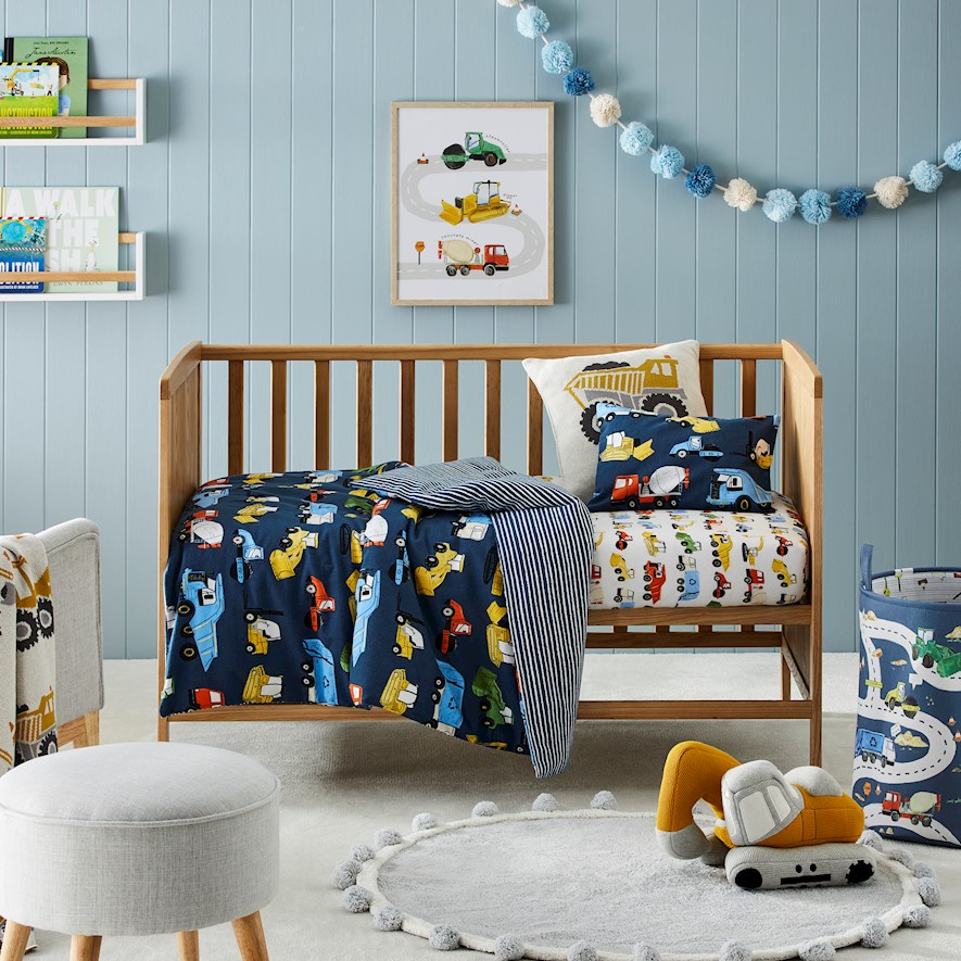 Navy discount cot quilt