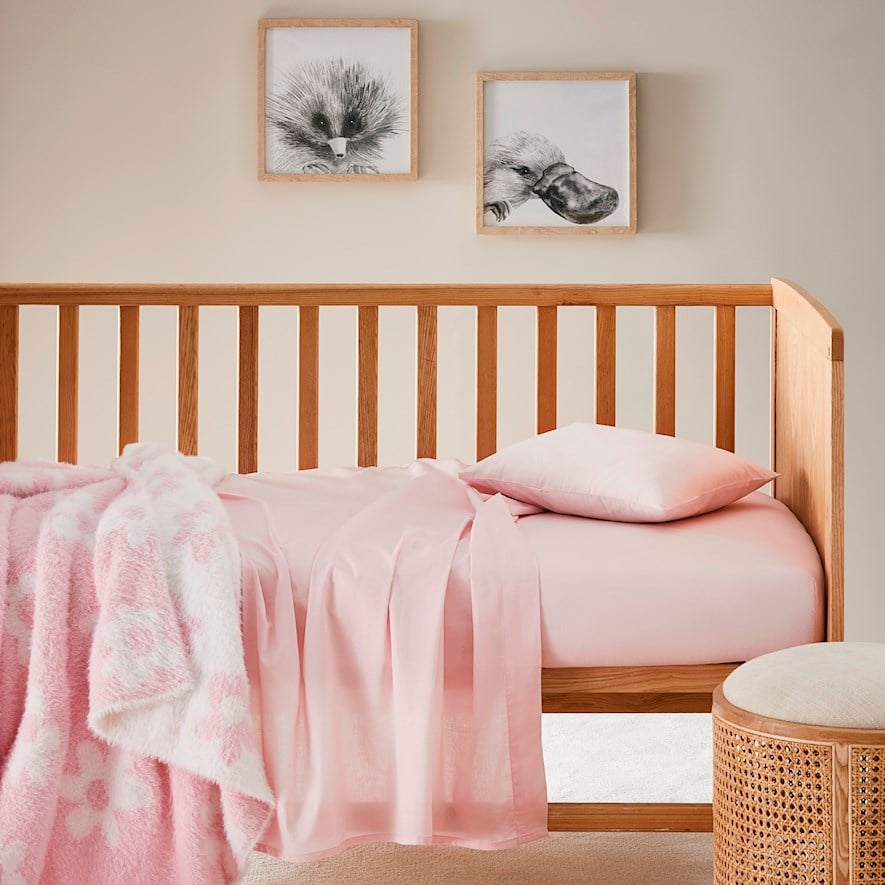 Pink hotsell cot sheet