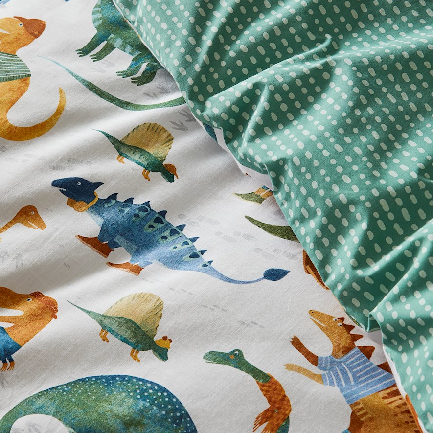 Adairs Kids Dressed Up Dino Cot Quilt Cover Set Adairs