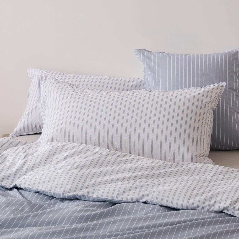 Blue and white clearance striped pillow cases