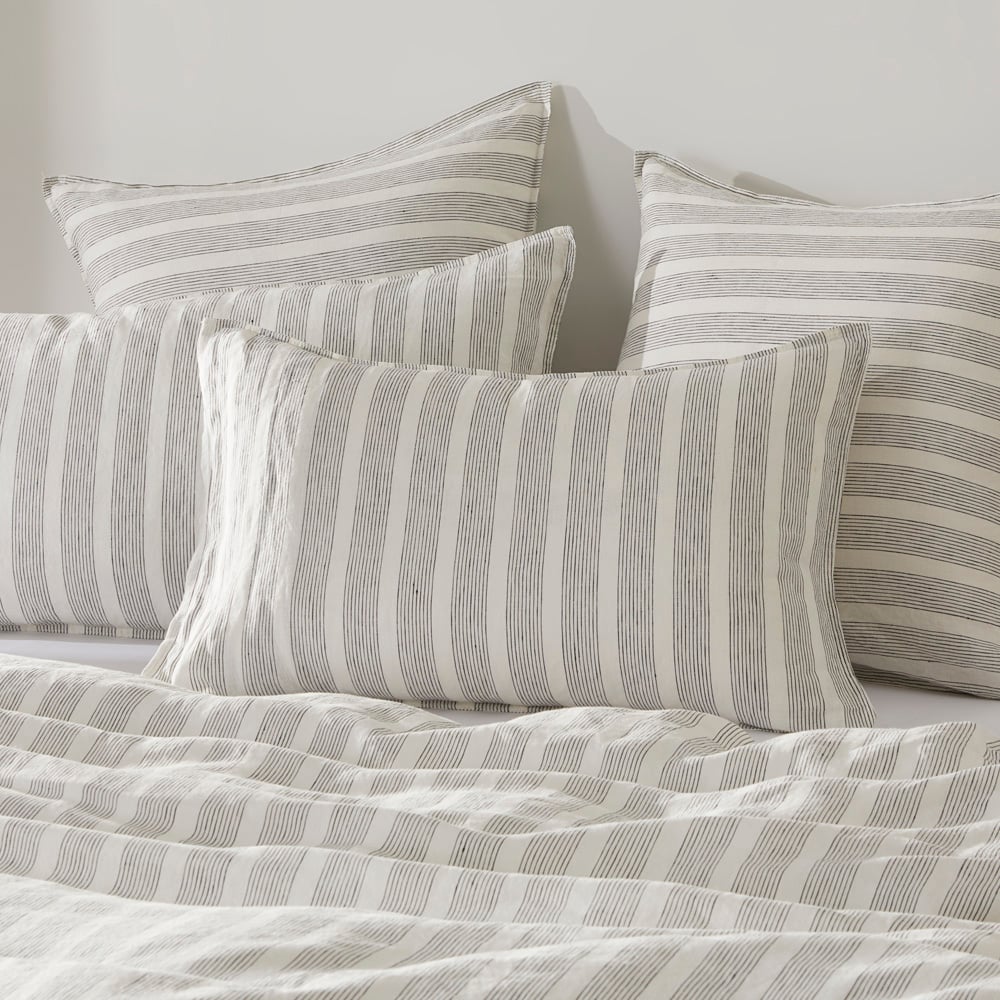 Grey and white striped best sale pillow cases