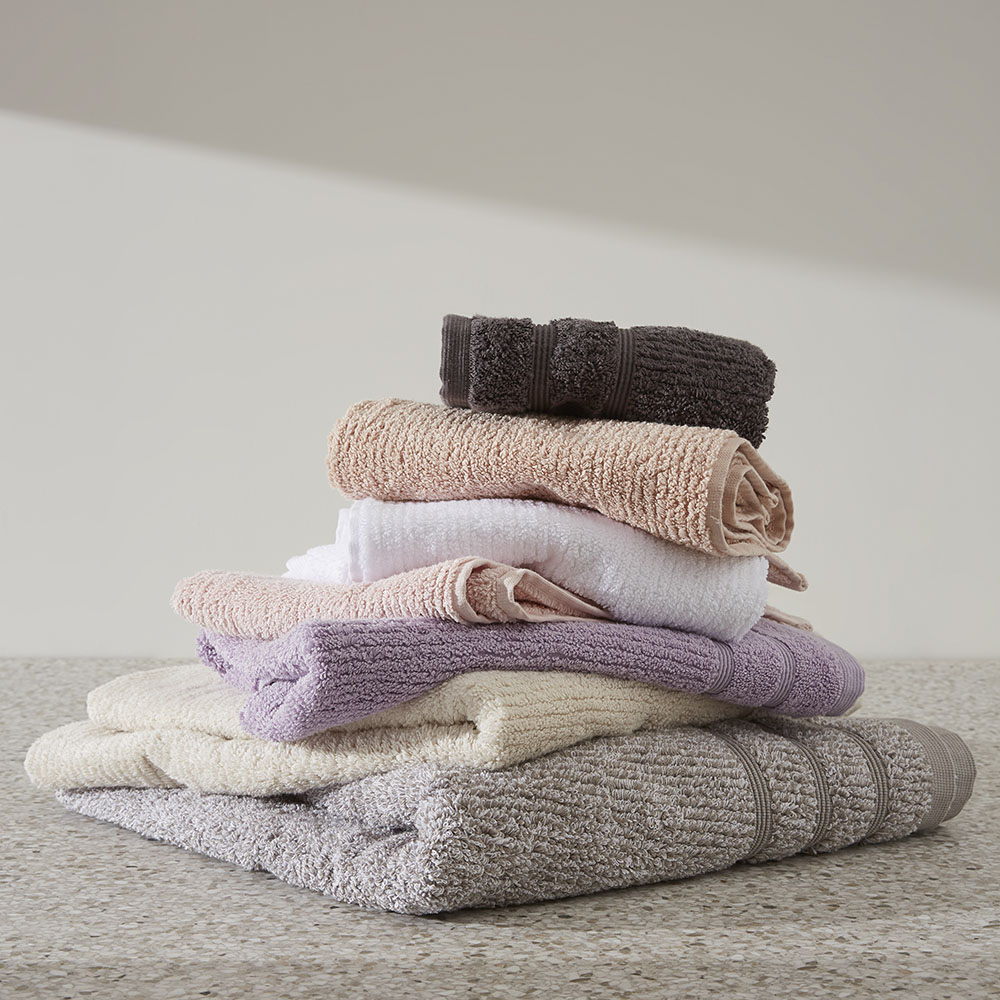 Pink and best sale grey bathroom towels