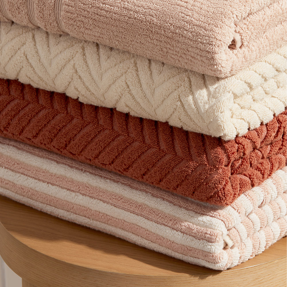 Quick dri textured discount solid bath towels