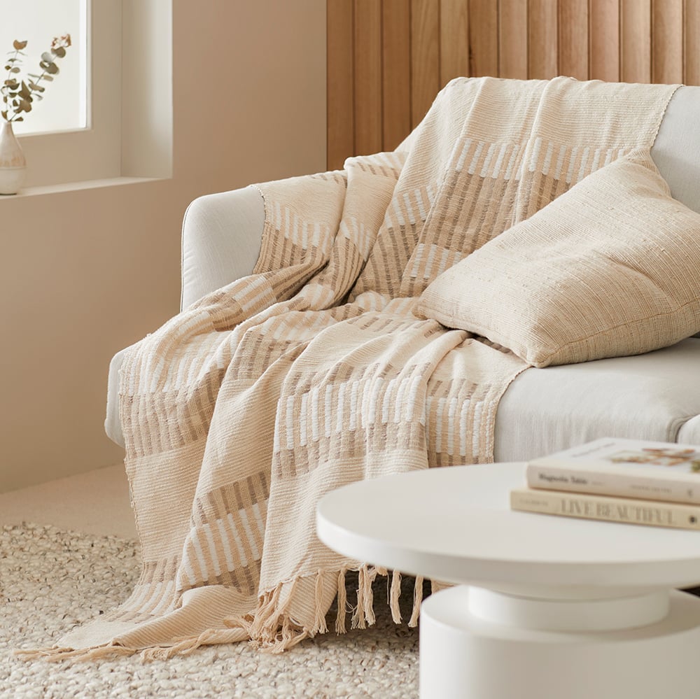 Natural sofa online throws