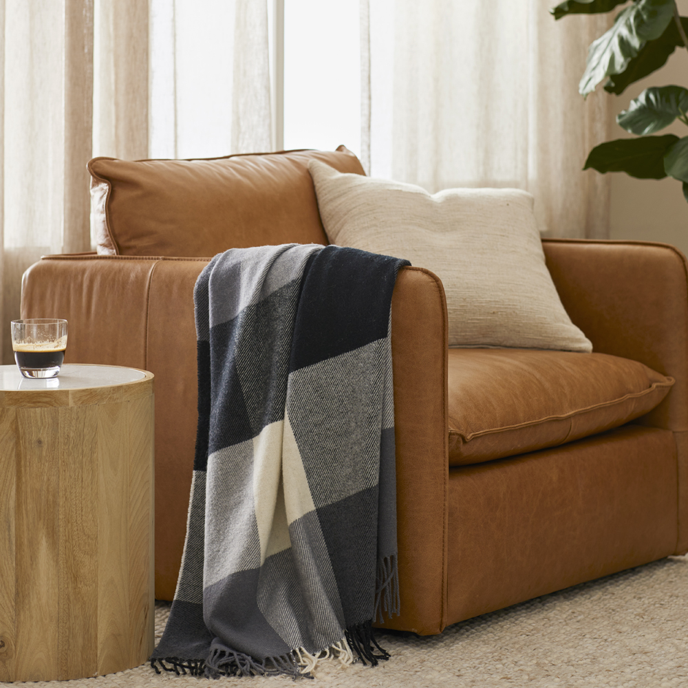 Holland Grey Wool Throw Homewares Adairs