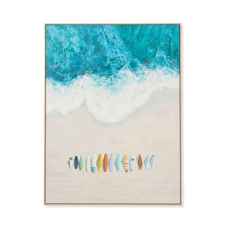 Ocean Surf Line Up Canvas