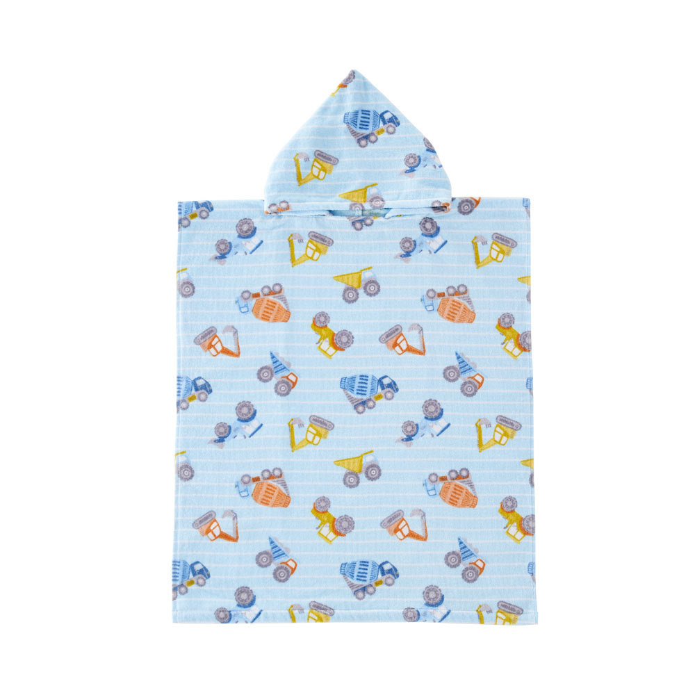 Adairs Kids - Construction Zone Kids Hooded Beach Towel | Adairs