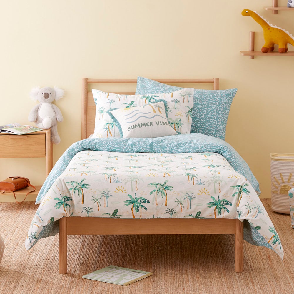 Adairs Kids - Aloha Summer Vibes Natural Quilt Cover Set | Adairs