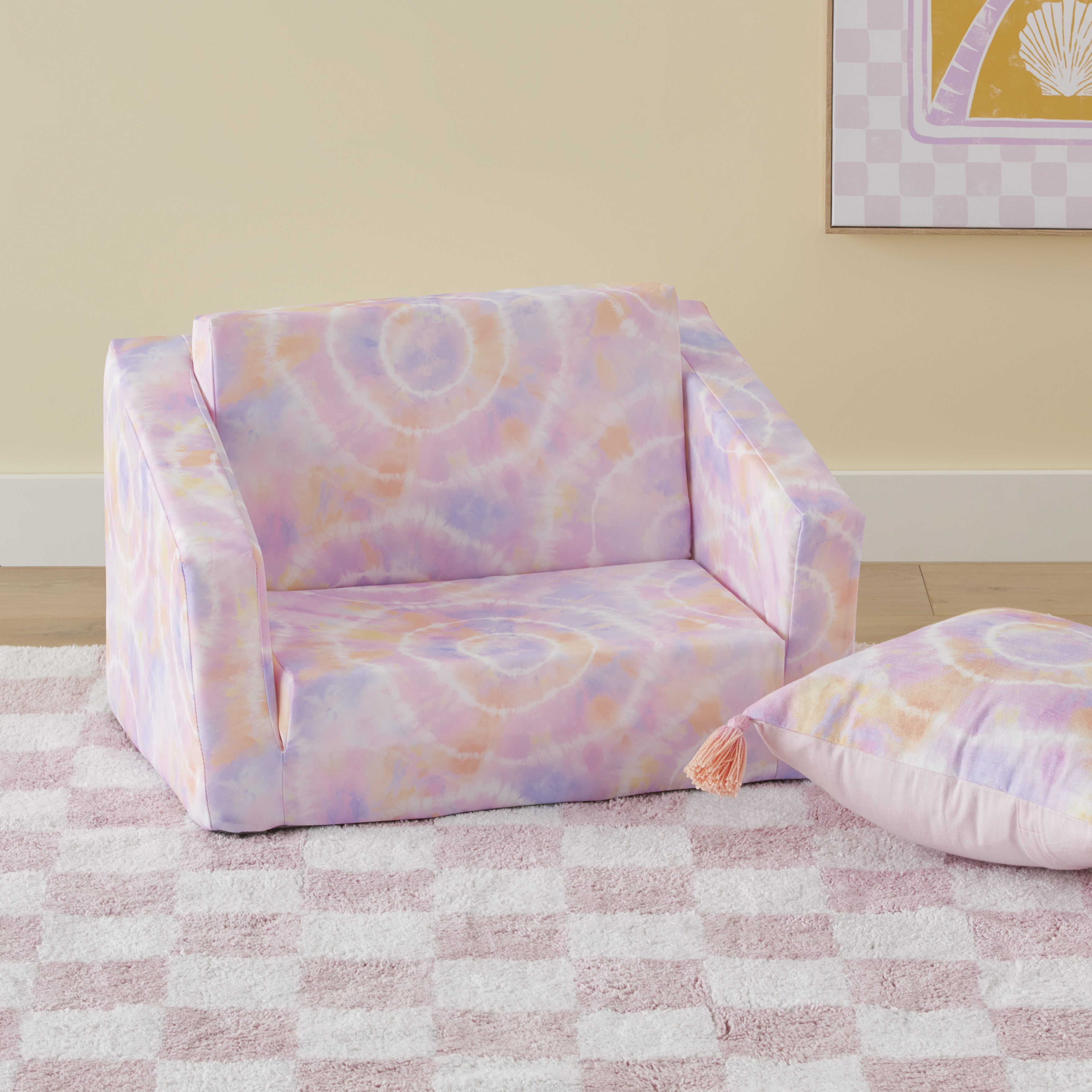 Adairs Kids Pink Tie Dye Flip Out Sofa Adairs