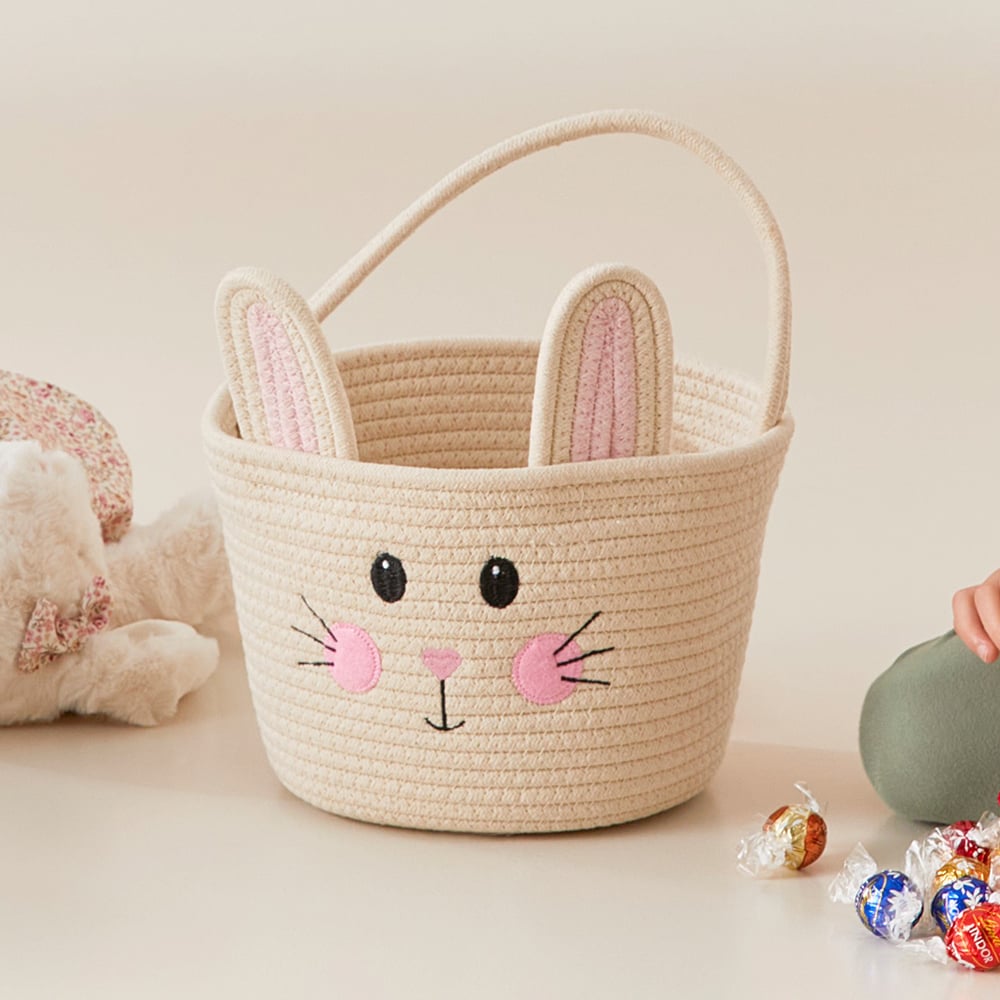 Bunny Pink Bunny Basket | Adairs