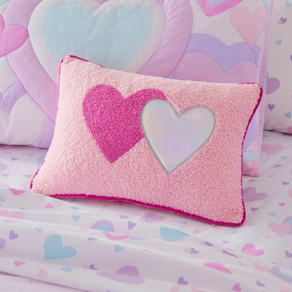 Pink best sale heart cushion