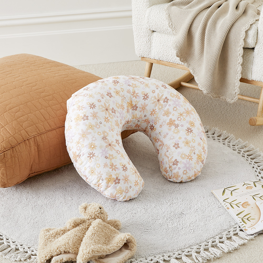 Adairs Baby Dahlia Floral Natural Nursing Pillow Adairs