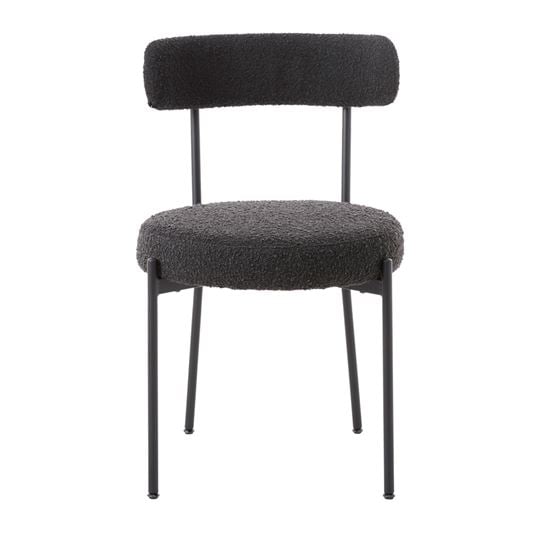 Remi Black Boucle Dining Chair Set of 2