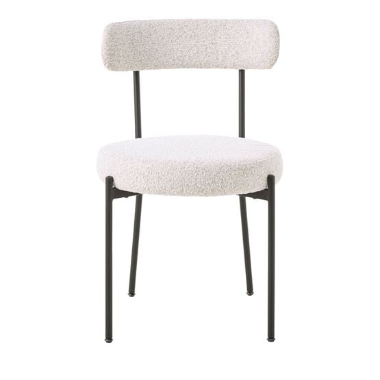 Remi Snow Boucle Dining Chair Set of 2