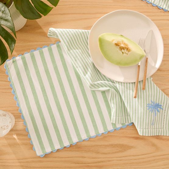 Stripe Green Placemat Pack of 2