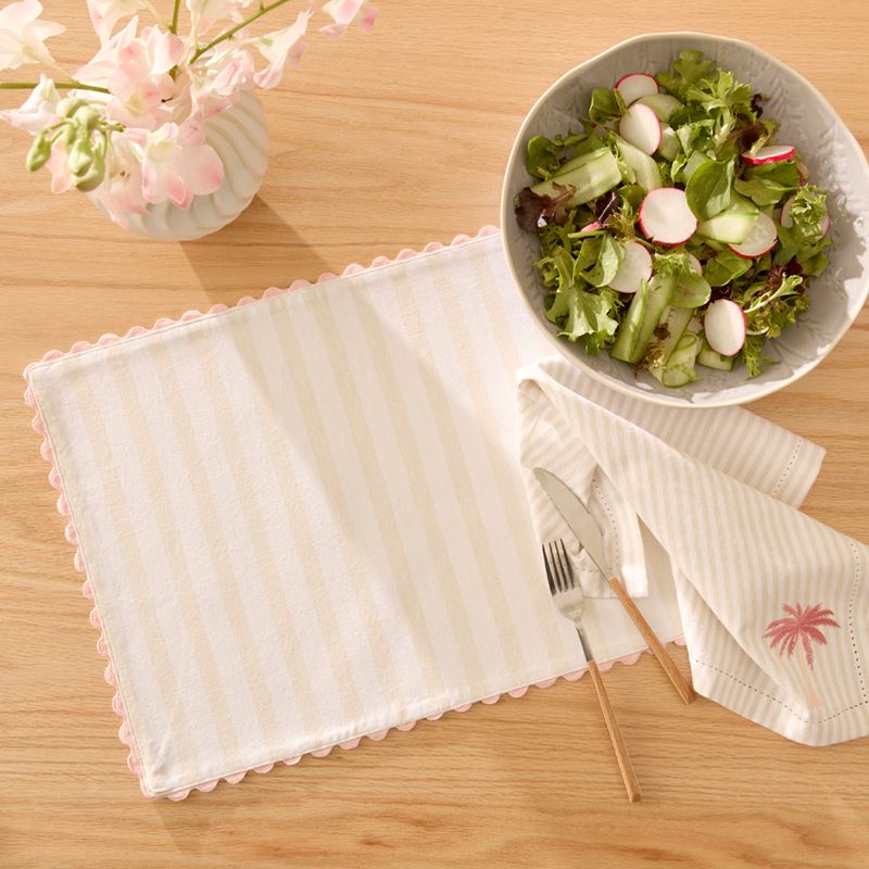 Stripe Pink Placemat Pack of 2