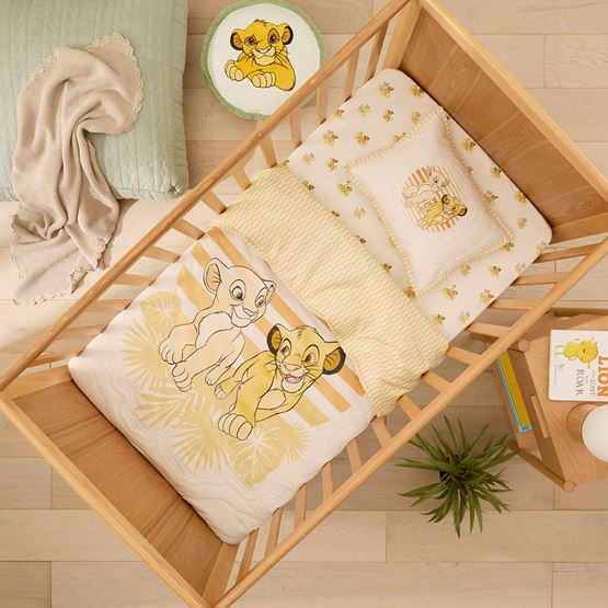 Disney The Lion King Natural Cot Quilted Quilt Cover Set
