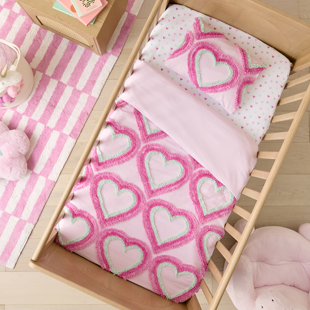 Pink cot quilt sale