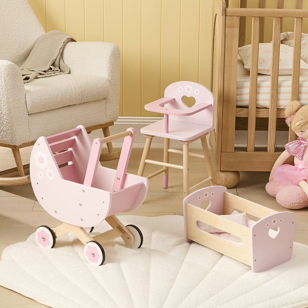 Dolls pram and highchair set sale