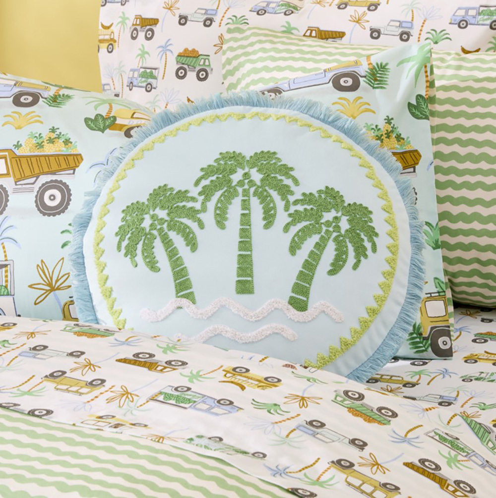 Adairs Kids - Round Palm Classic Cushion | Adairs