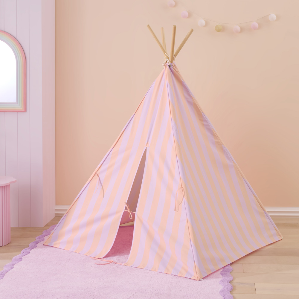 Adairs Kids - Lilac Stripe Teepee | Adairs