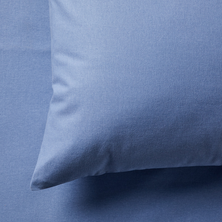 Plain Dye Blue Flannelette Sheet Set | Adairs