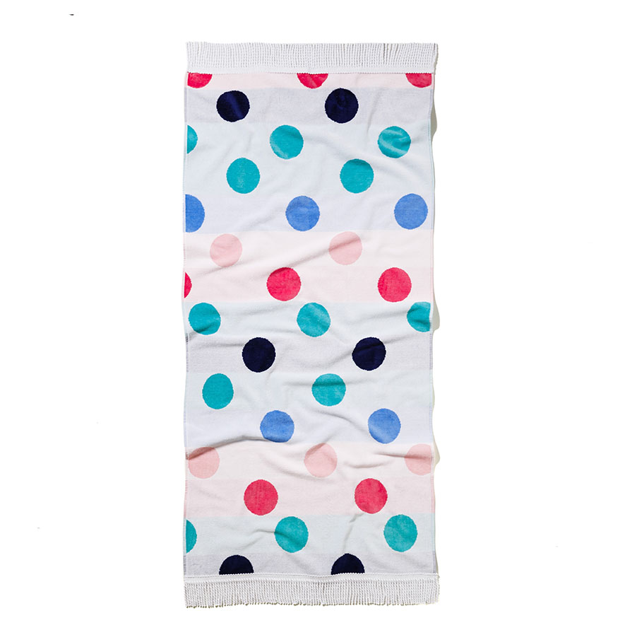 Velour Beach Towels Polka Dot | Adairs