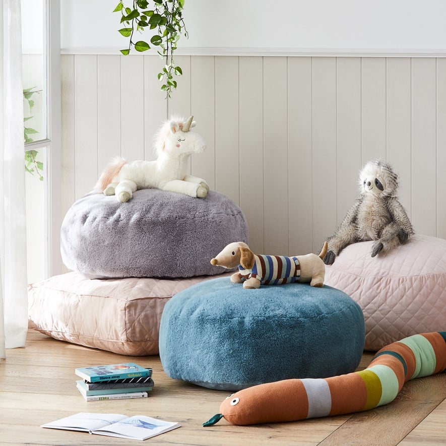 Gray store floor cushion