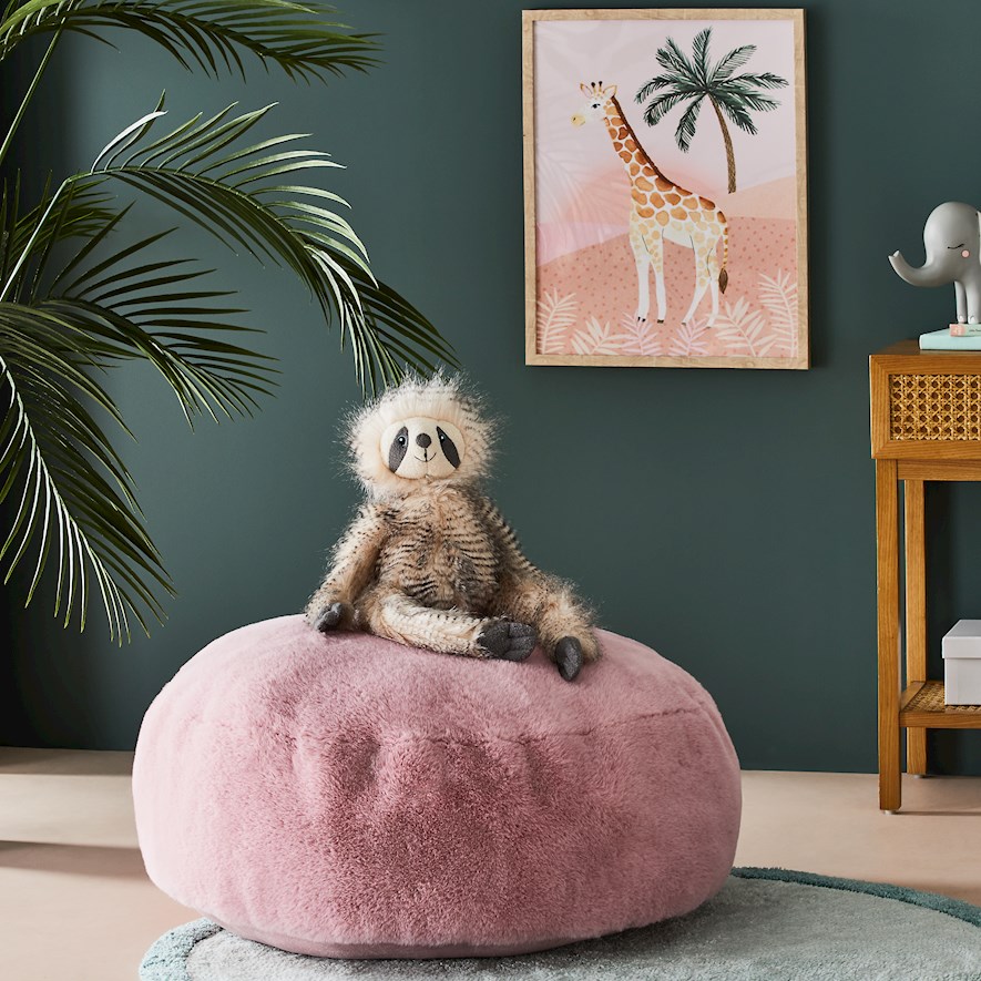 Faux fur floor clearance cushion