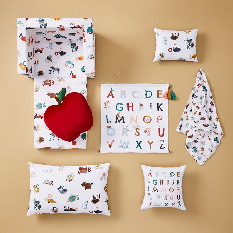 Alphabet cushions best sale