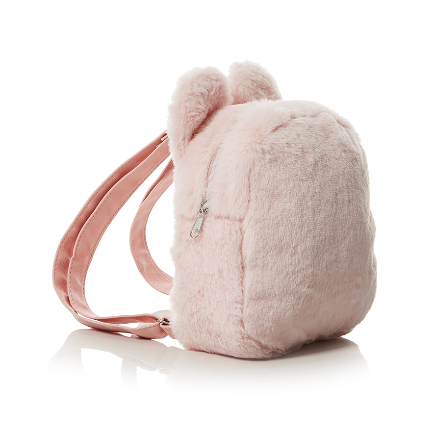 Pink fluffy 2024 mini backpack