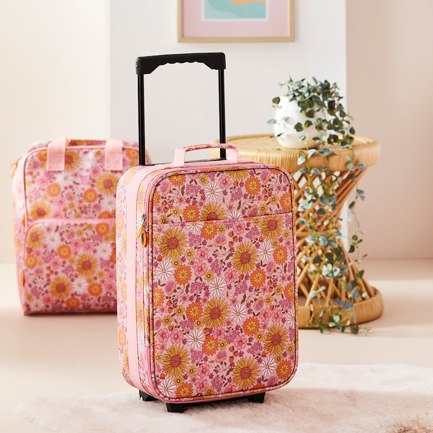 Adairs Kids On The Go Bag Floral Dreams Wheelie Bag Adairs