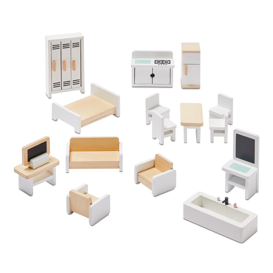 Timber Doll House and Furniture Play Collection Adairs