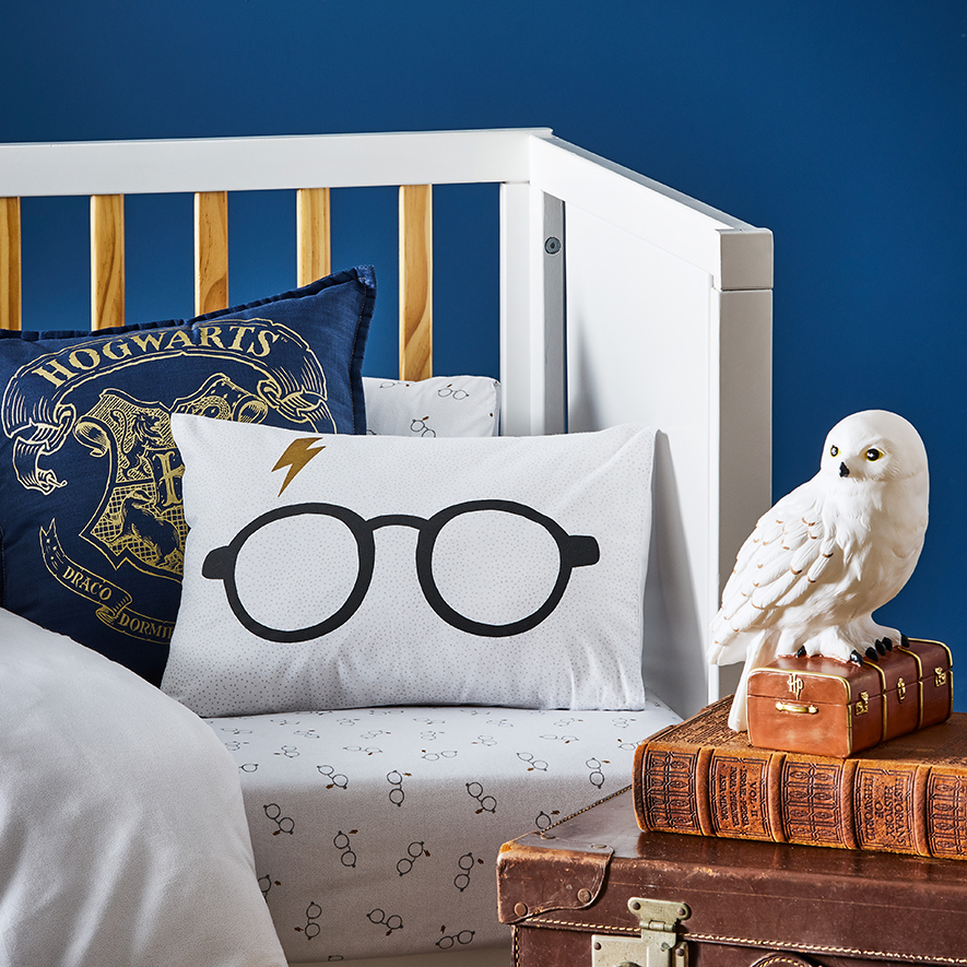 Harry Potter Collection Glasses Cot Text Pillowcase Adairs