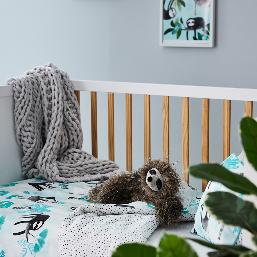 Sloth cot hot sale sheets