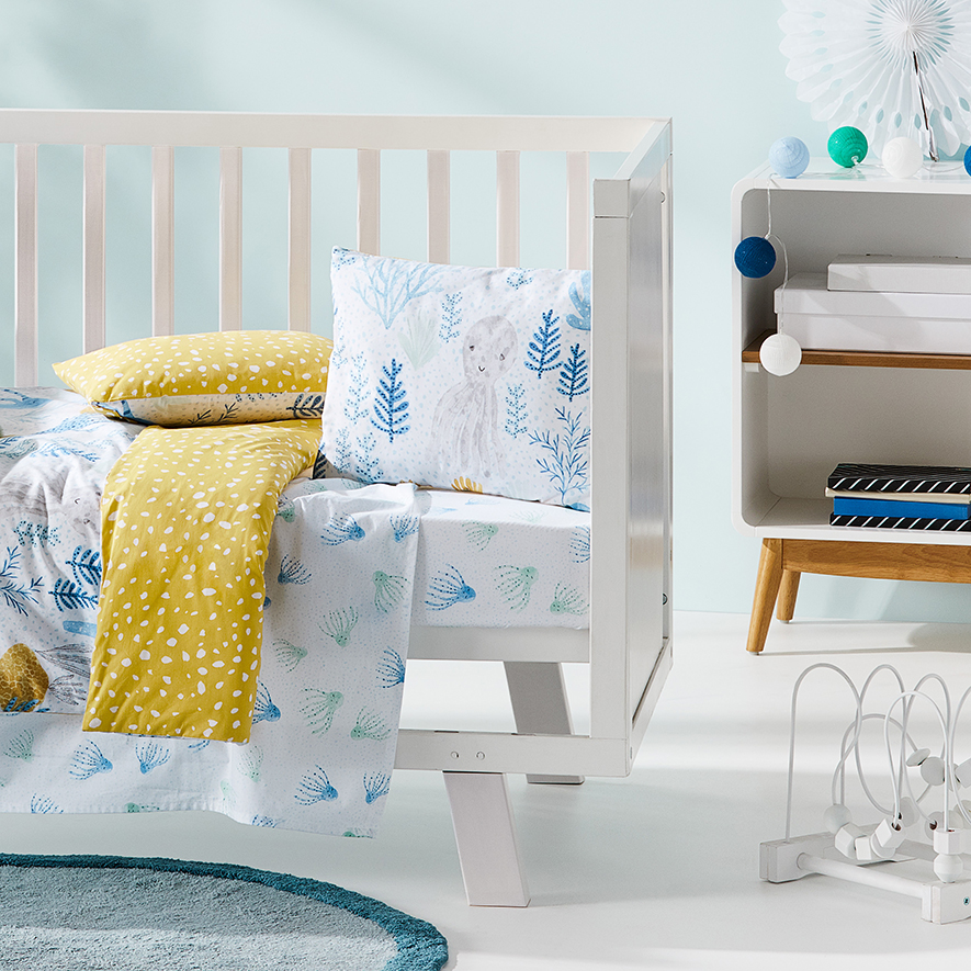 Octopus crib clearance bedding