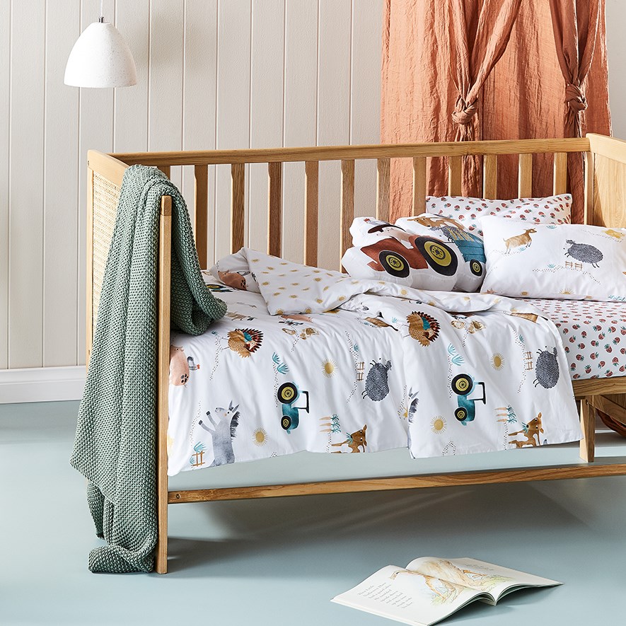 Cot size sale doona