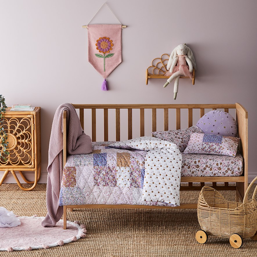 Cot shop coverlet set