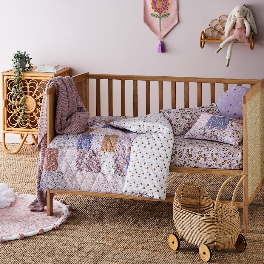 Patchwork cot bedding online