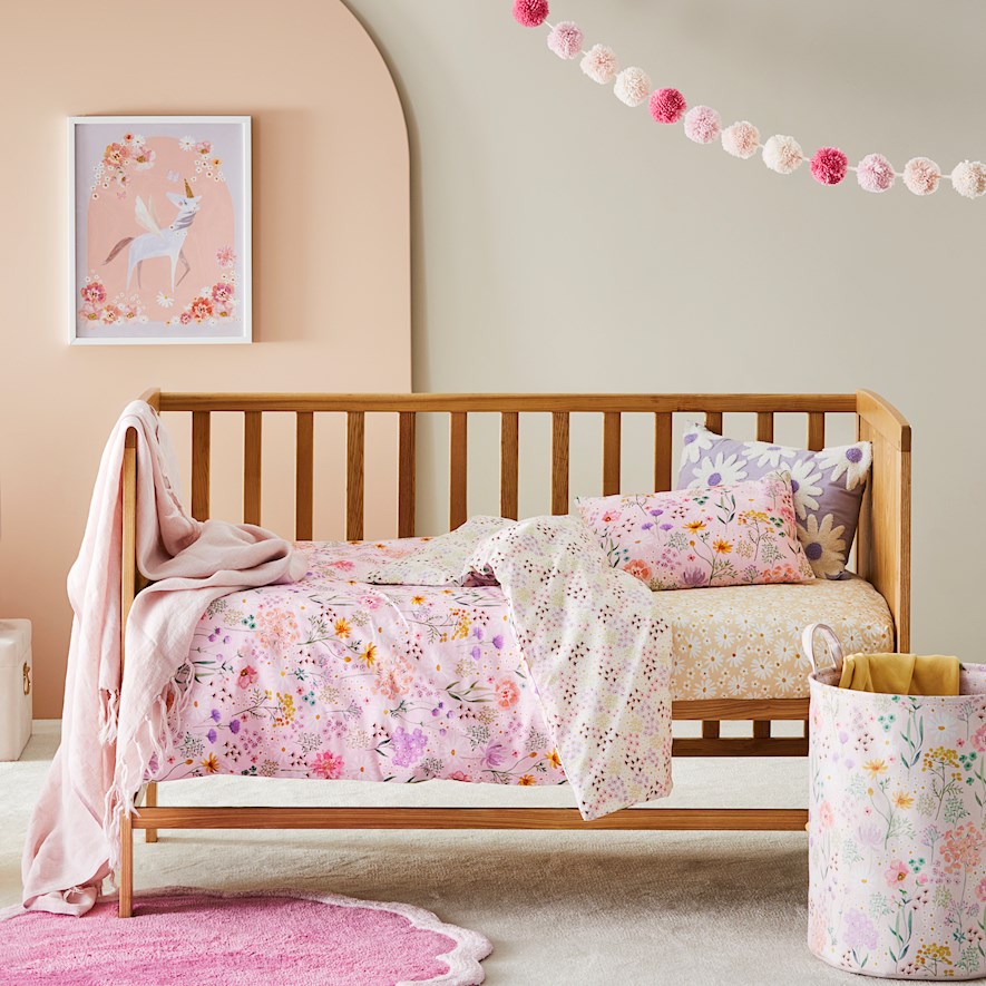 Cot quilt cover set best sale