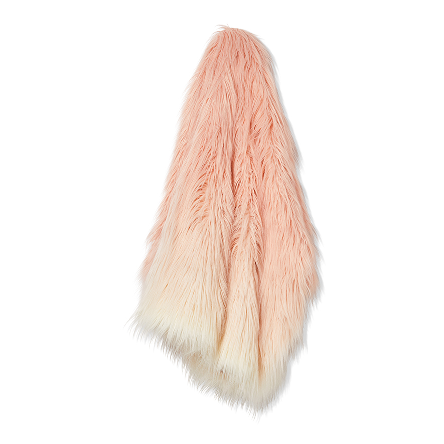 Funky Fur Range Pink White Throw Adairs