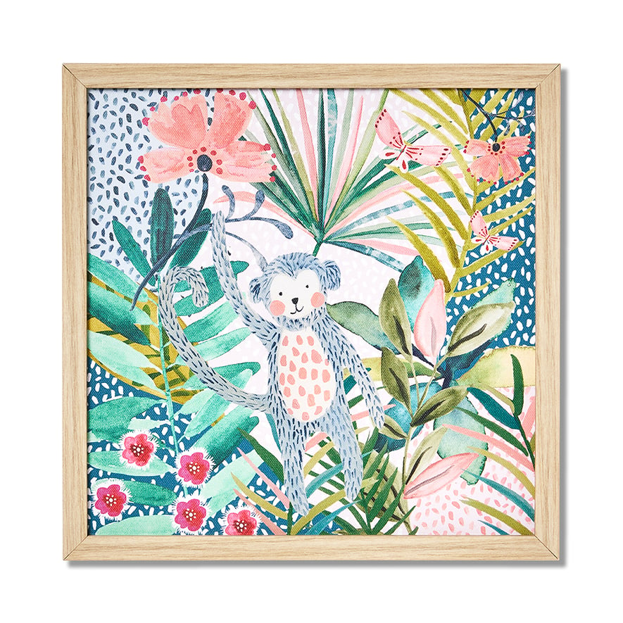 Jungle Sloth Framed Wall Art | Adairs