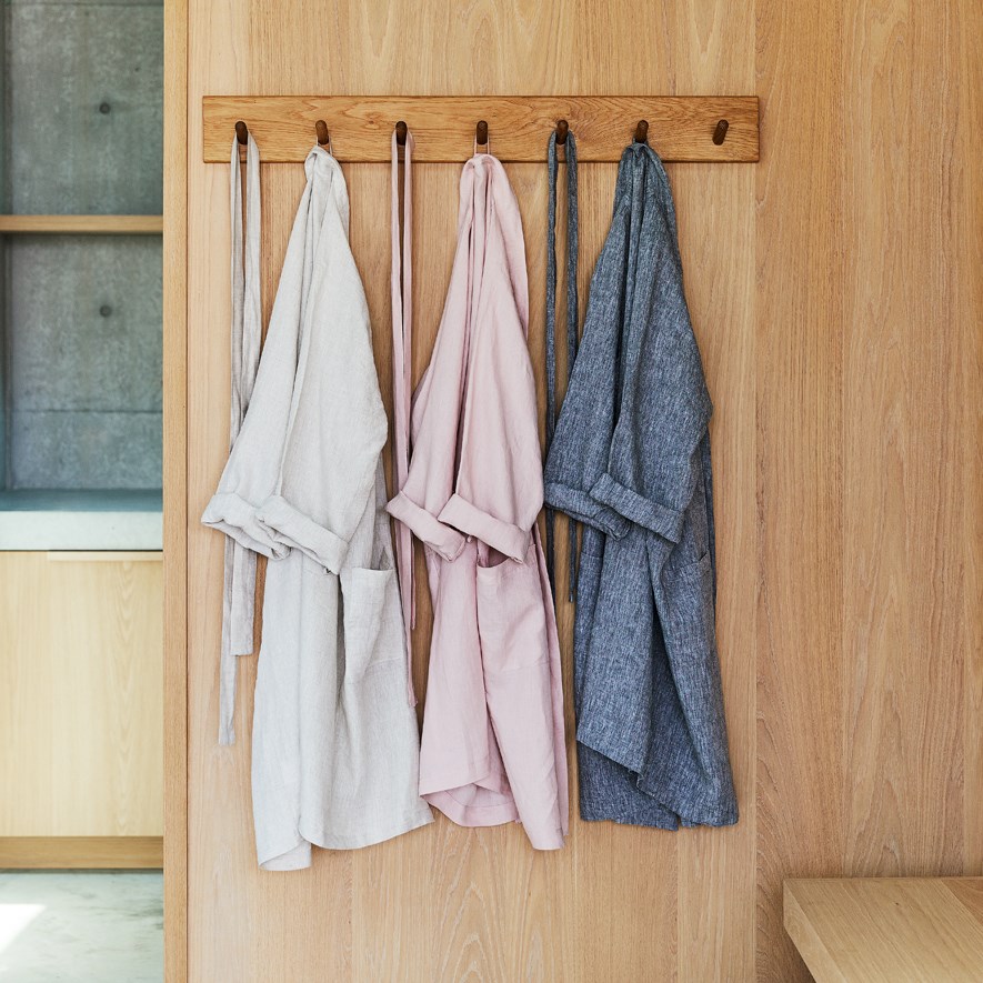 washed linen dressing gown